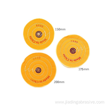 6x50 8x50 Yellow cotton buffing wheels for jewelry